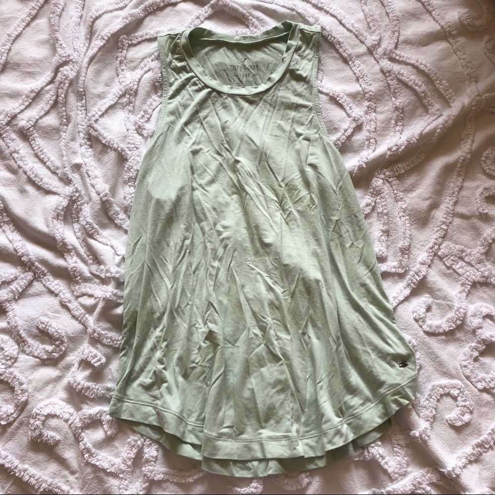 Mint Green High Neck Soft & Basic Tank - image 1